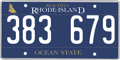 RI license plate 383679