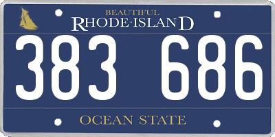 RI license plate 383686