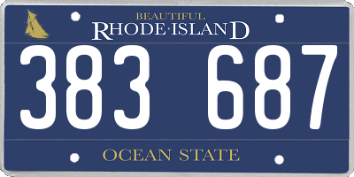 RI license plate 383687