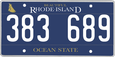RI license plate 383689