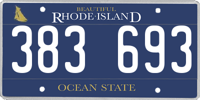 RI license plate 383693