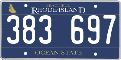 RI license plate 383697