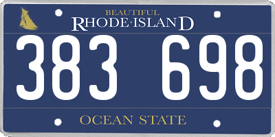 RI license plate 383698