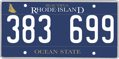 RI license plate 383699