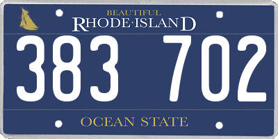 RI license plate 383702