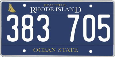 RI license plate 383705