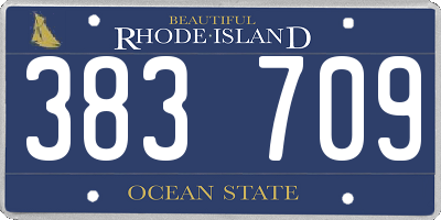 RI license plate 383709