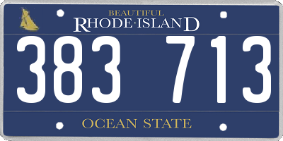 RI license plate 383713