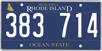 RI license plate 383714