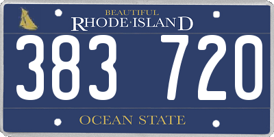 RI license plate 383720