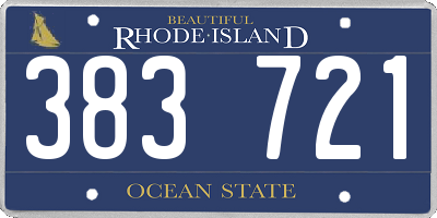 RI license plate 383721
