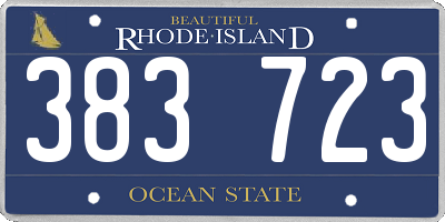 RI license plate 383723