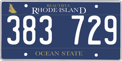 RI license plate 383729