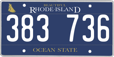 RI license plate 383736