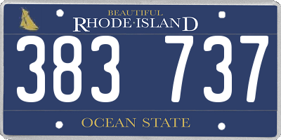 RI license plate 383737