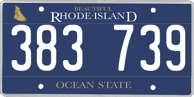 RI license plate 383739