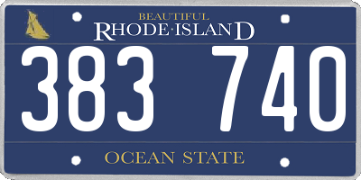 RI license plate 383740