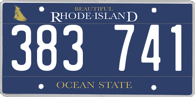RI license plate 383741