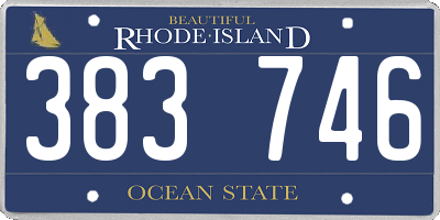 RI license plate 383746