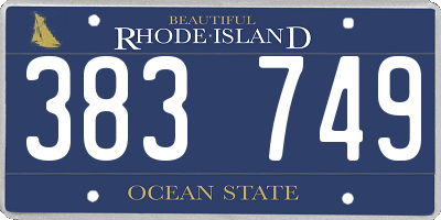 RI license plate 383749