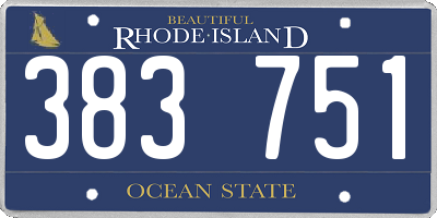 RI license plate 383751