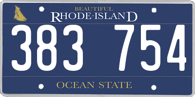 RI license plate 383754