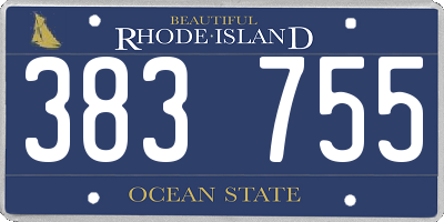 RI license plate 383755