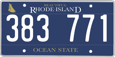 RI license plate 383771
