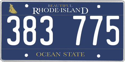 RI license plate 383775