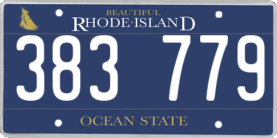 RI license plate 383779