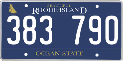 RI license plate 383790
