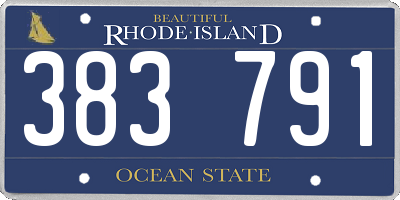 RI license plate 383791