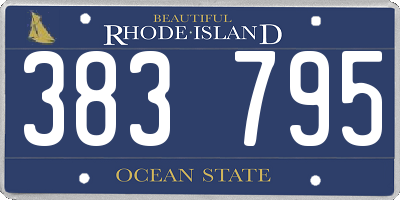 RI license plate 383795