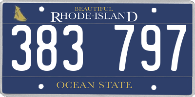 RI license plate 383797