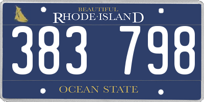 RI license plate 383798