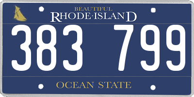 RI license plate 383799