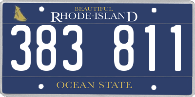 RI license plate 383811