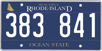 RI license plate 383841