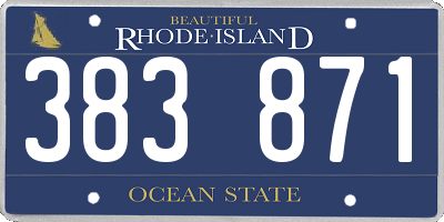 RI license plate 383871