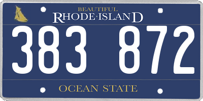 RI license plate 383872