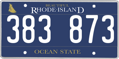 RI license plate 383873