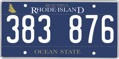 RI license plate 383876