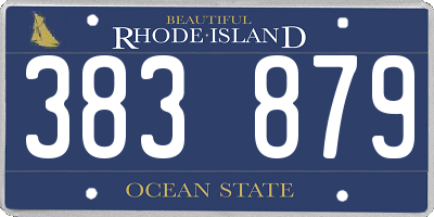 RI license plate 383879