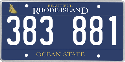 RI license plate 383881