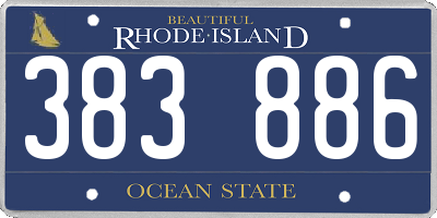 RI license plate 383886
