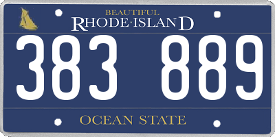 RI license plate 383889