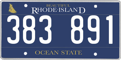 RI license plate 383891