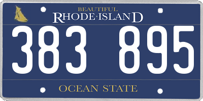 RI license plate 383895