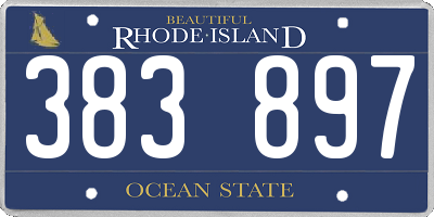 RI license plate 383897