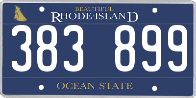 RI license plate 383899
